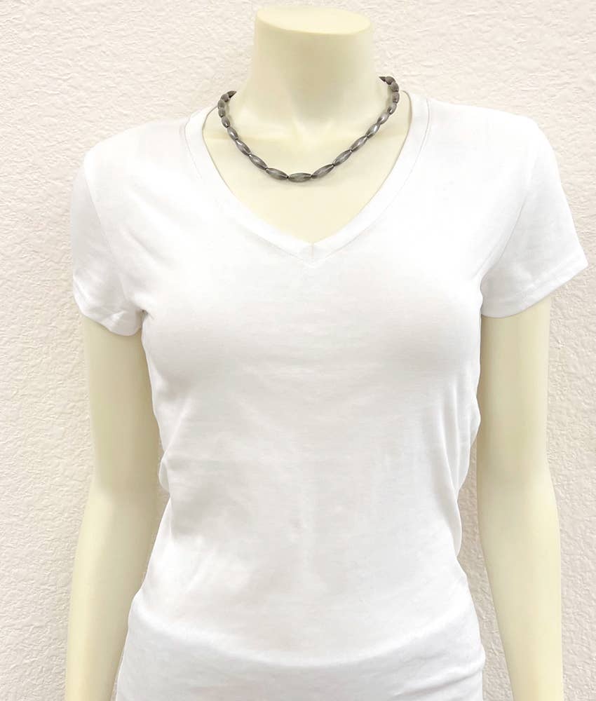 ISAC Trading Inc - Wholesale Beaded/Pearl Necklace - 739531, Handmade 18" Elongated Navajo Bead Necklace2