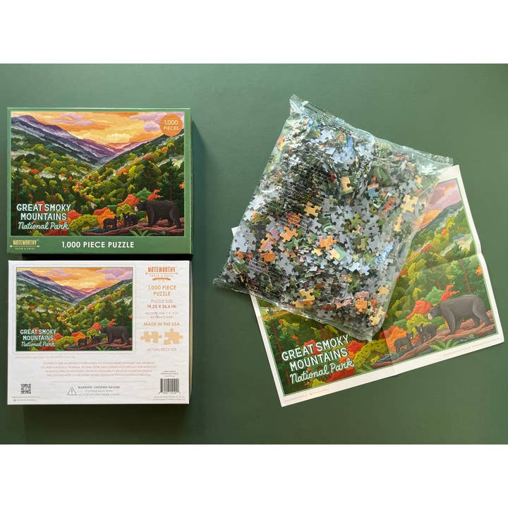 Noteworthy Paper & Press - Wholesale Puzzle - Adult - Great Smoky Mountains National Park Puzzle