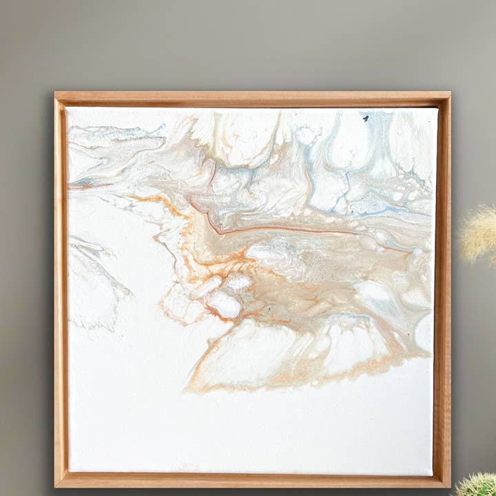 Original Abstract Painting | Neutral Home | Framed for wholesale by BLUE FEATHER BY PAT