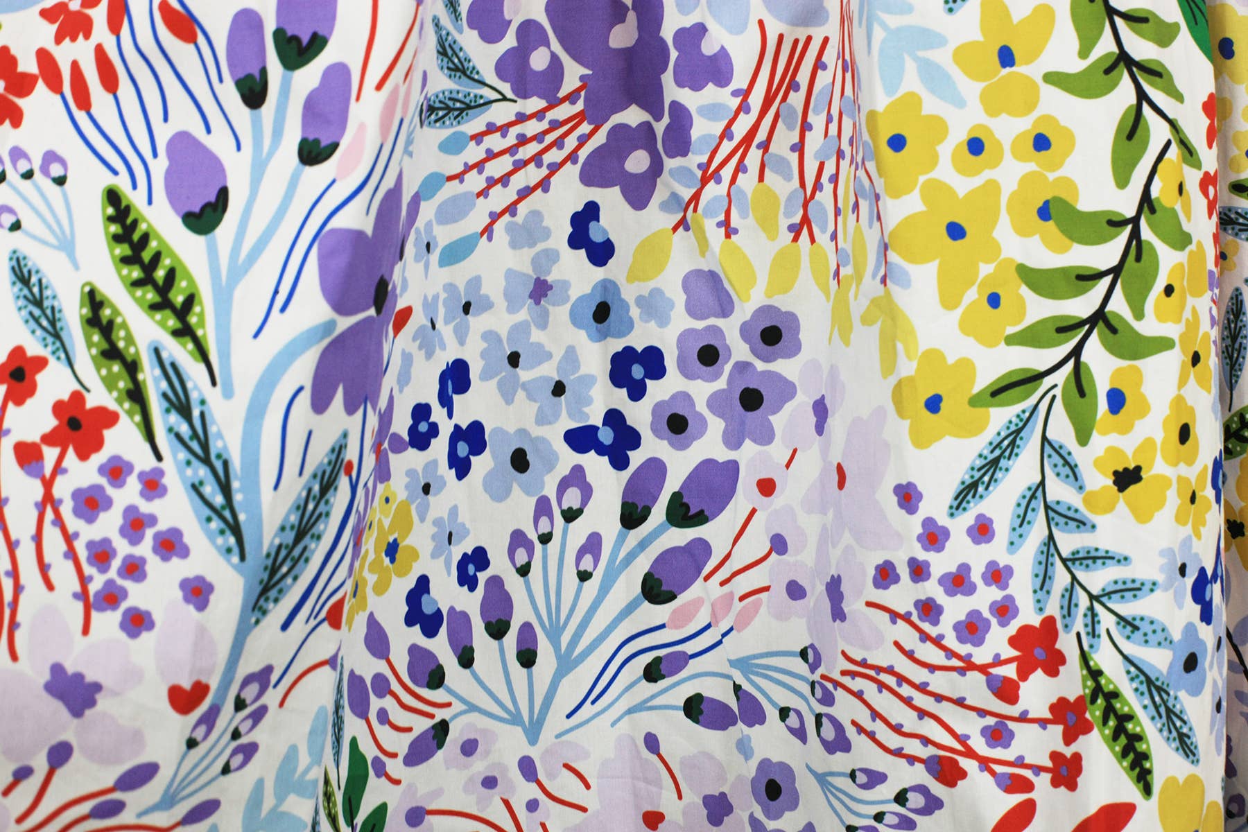 Jessie Zhao New York - Wholesale Dress - Women's - Purple Floral Cotton Midi Dress8