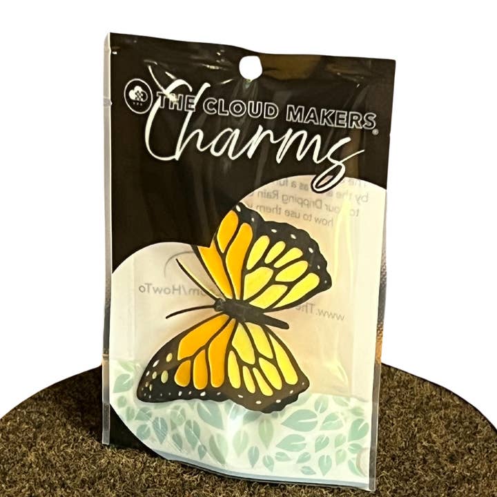 The Cloud Makers – wholesale Plant pot – Orange Butterfly Charm for Dripping Rain Clouds10