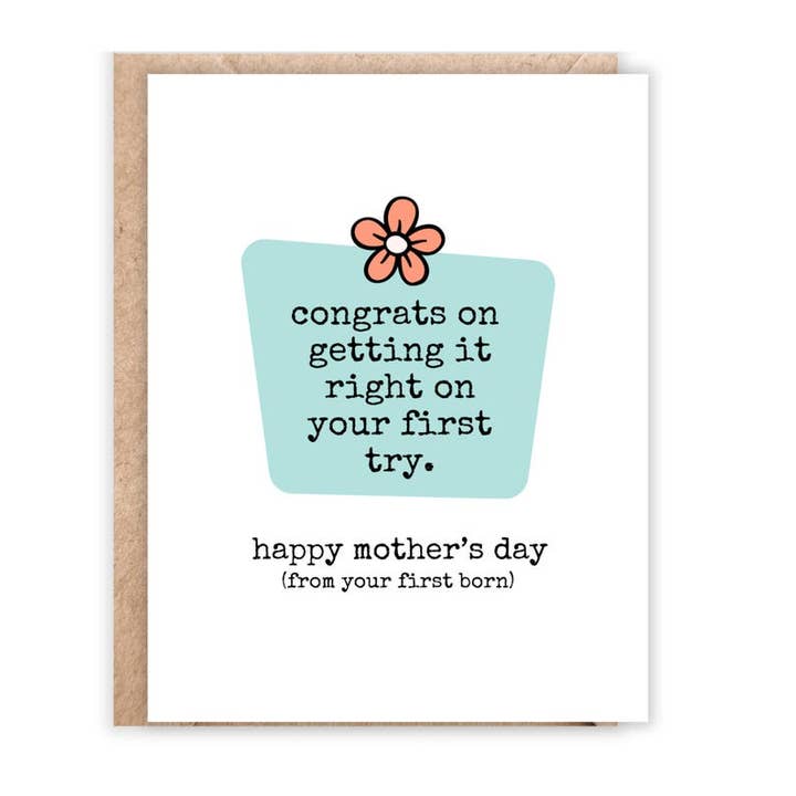 Roligt morsdagskort: Grattis, du lyckades på första försöket för wholesale av Jolly Rae