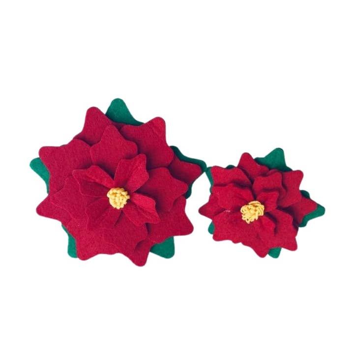 Chloe & Max LLC - Wholesale Pet Collar - Dog - Felt Poinsettias