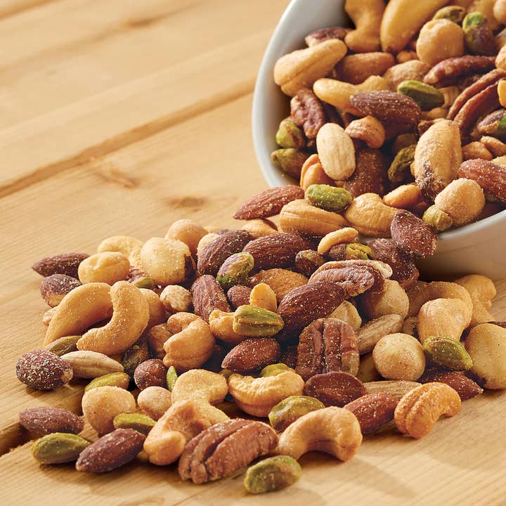 Whitley's Peanut Factory - Wholesale Nuts - 12 oz. Tins Deluxe Nut Mix