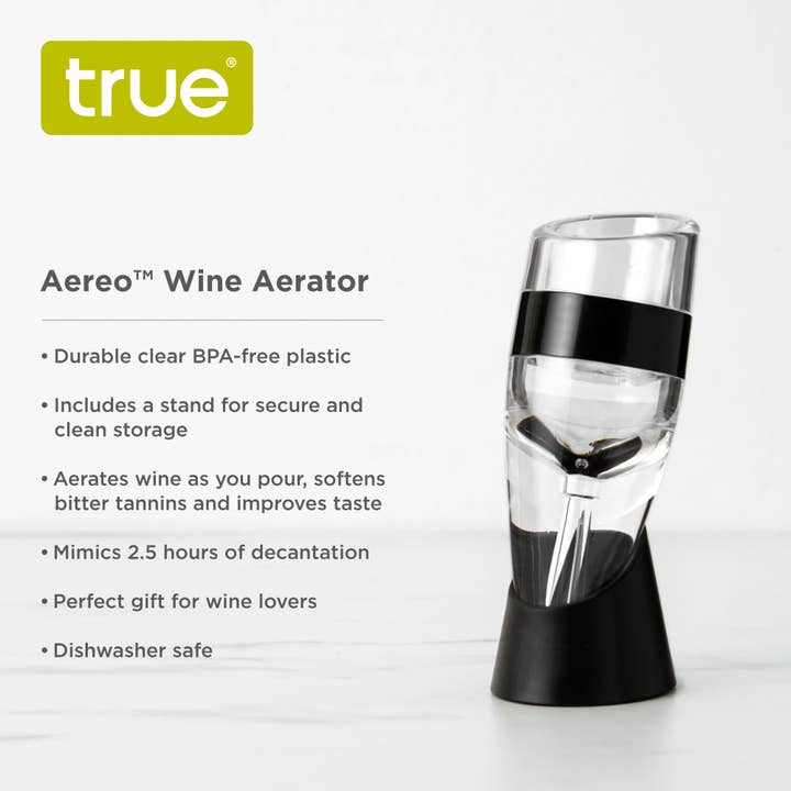 TRUE - Wholesale Wine Aerator - Aereo Hand Held Wine Aerator with Stand3