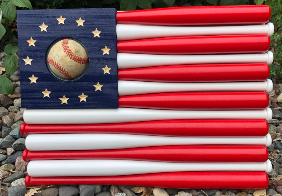 Heirloom Graphics & Custom Woodworking - Wholesale Sign - 3D Baseball Bat Flag0