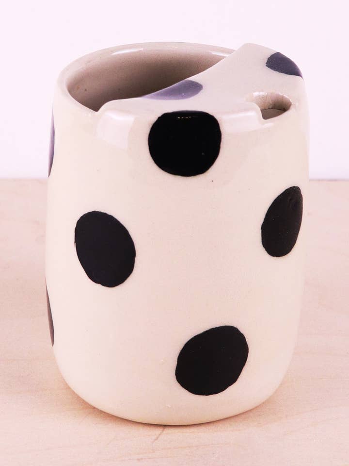 Ceramic Travel Mug - Polka Dot for wholesale by Nightshift Ceramics