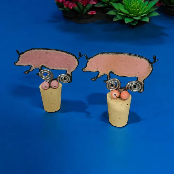 Rolha de vinho de porco, vinho, cortiça, barware, cocktail Estilo Farm, EUA por atacado de Whimsies