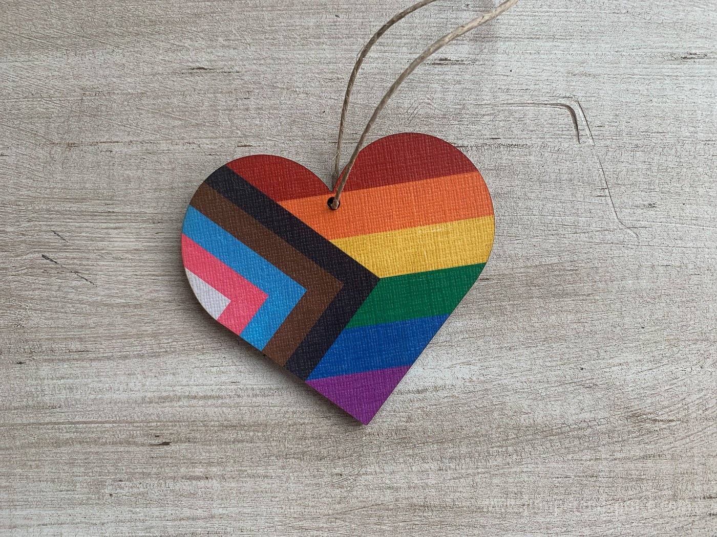 Juniper & Spruce - Wholesale Ornament - Inclusive Pride Heart Ornament Magnet0
