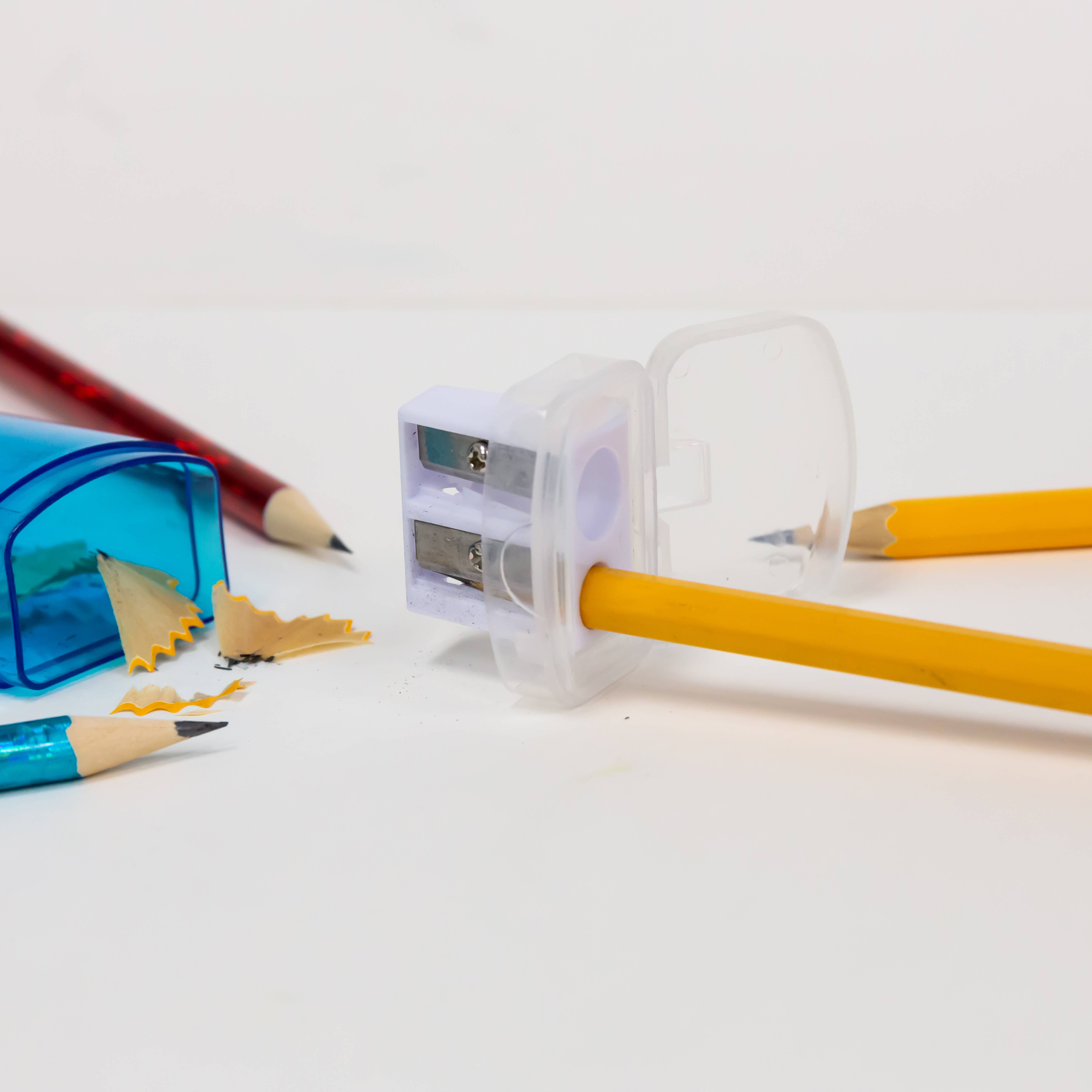 BAZIC Products - Wholesale Pencil Sharpener - Dual Blades Sharpener w/ Lid & Receptacle5