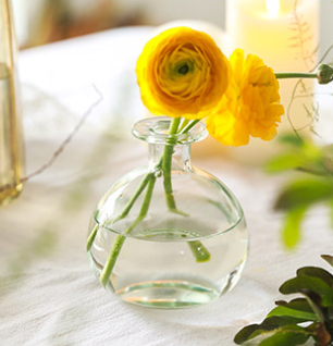 Sweet Home Deco - Vente Vases - Vases à boutons en verre, vases de forme ronde, vase à fleurs, multicolore11