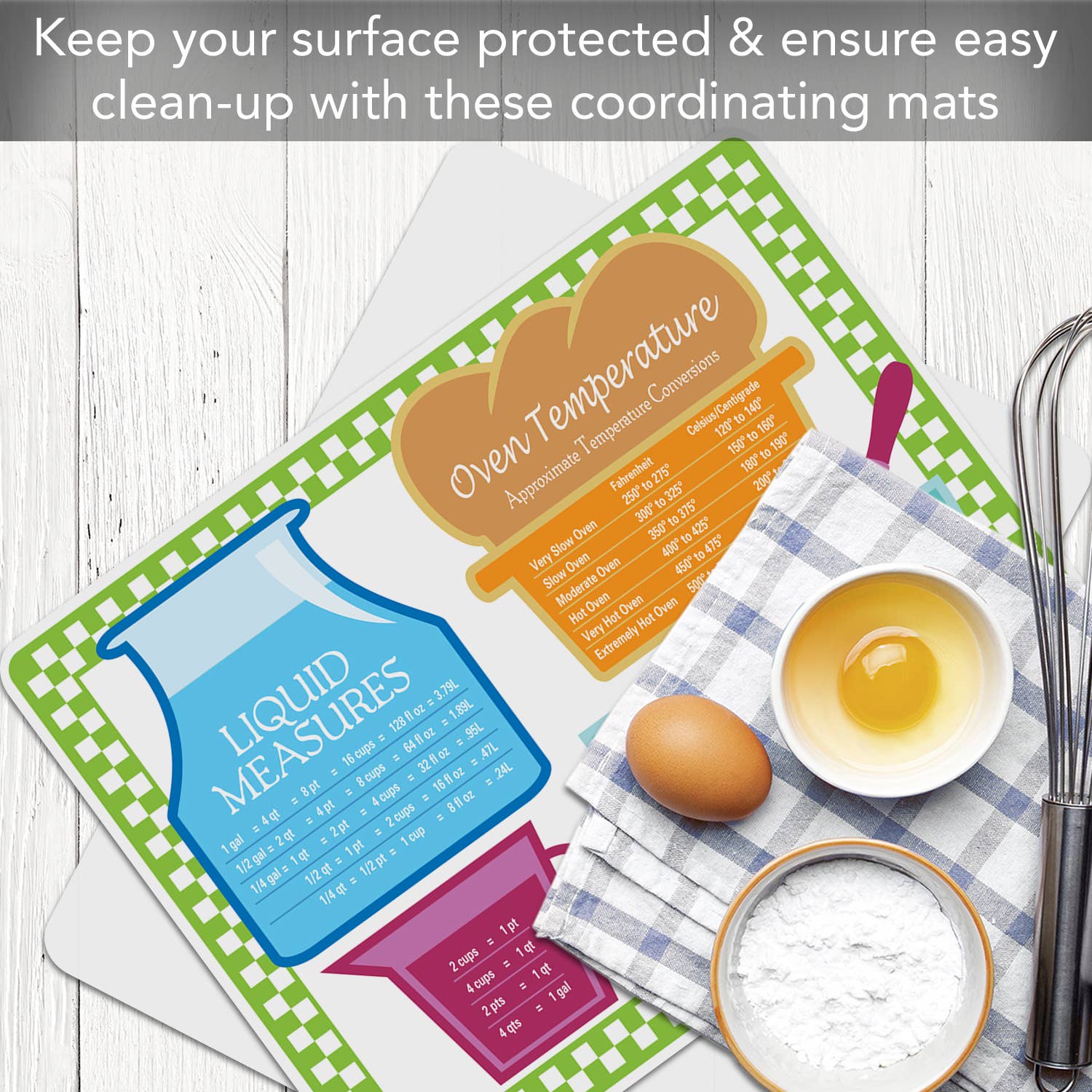 Conimar Promotions - Wholesale Cutting Board - Measure of Good Cook 2 Pack Flexible Cutting Board Mats 2