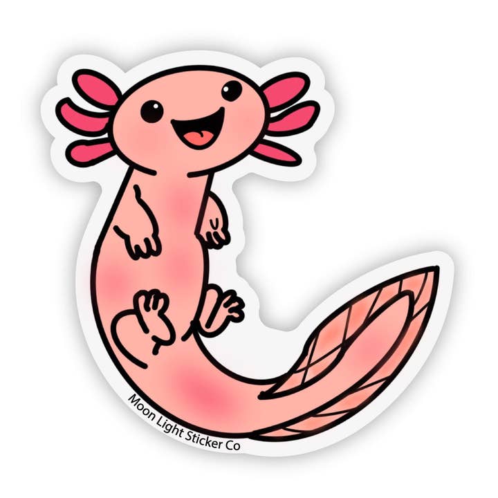 Moon Light Sticker Co - Wholesale Sticker - Axolotl Sticker