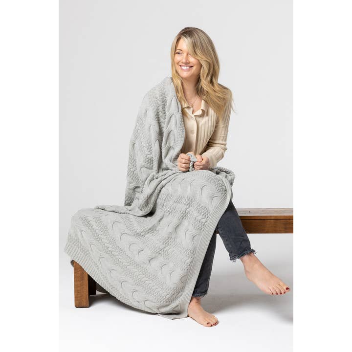 Indus Design - Wholesale Throw blanket - Cable Knit Throw