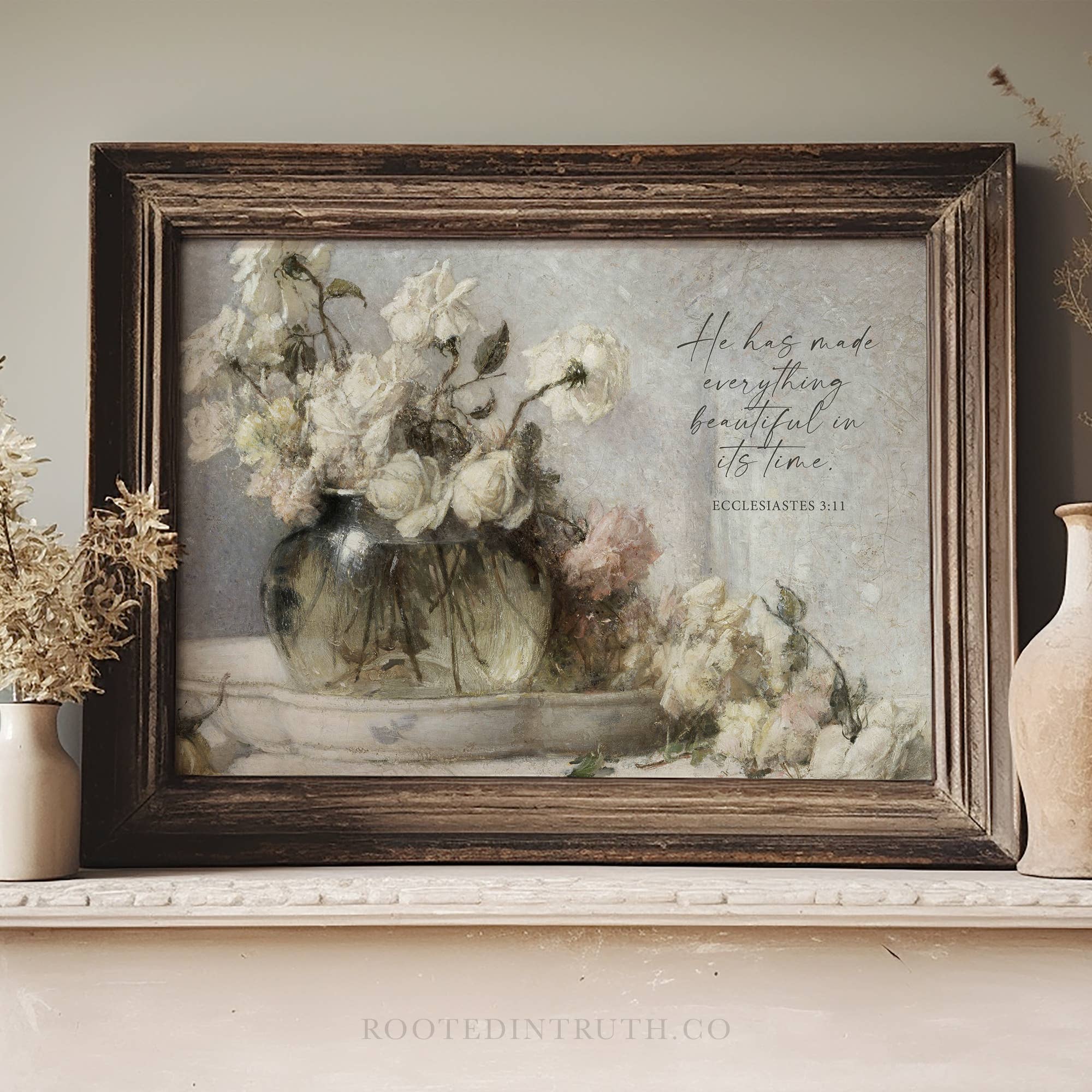 Rooted in Truth - Wholesale Art Print - Everything Beautiful Scripture Wall Art Print Christian1