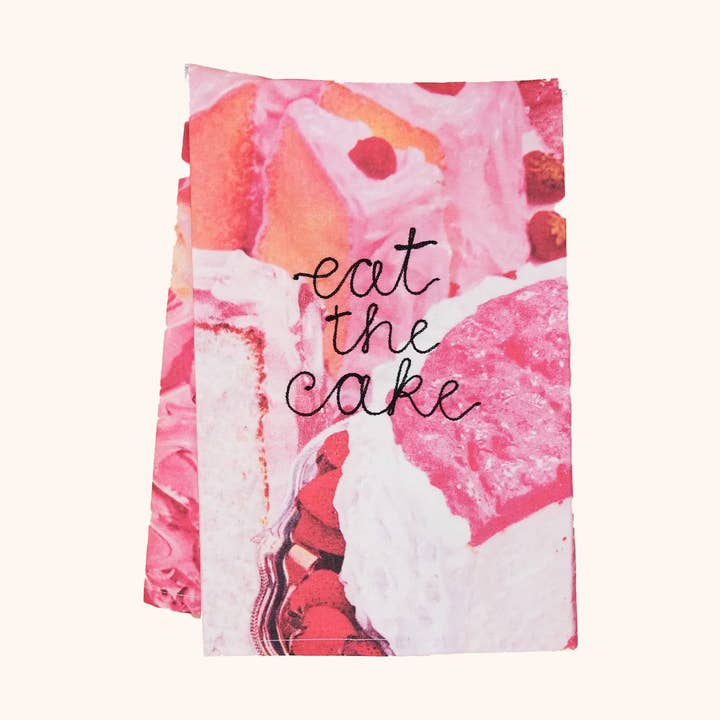 Torchon à thé rétro personnalisé brodé au point de chaîne pour la vente par Daily Disco