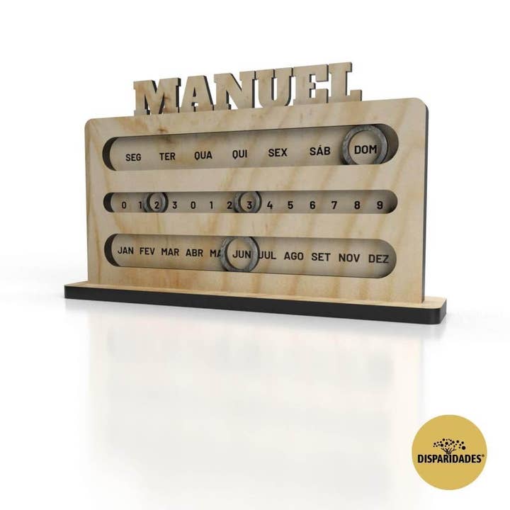 Disparidades - Wholesale Calendar - Perpetual Calendar with Custom Name and Base1