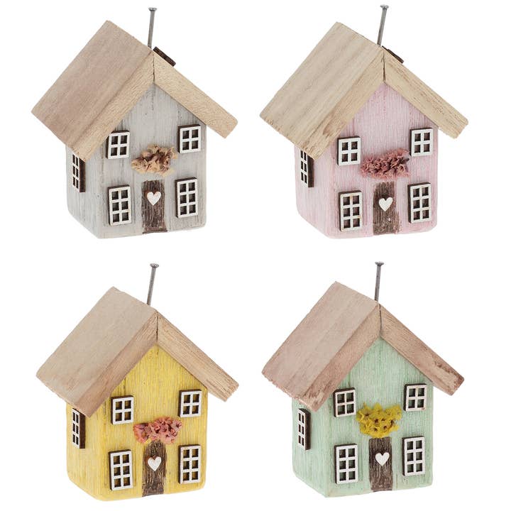 Spring Folk Art Single House Small for wholesale by Joe Davies