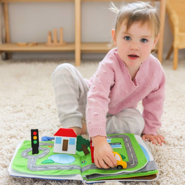 Curious Columbus - Wholesale Colouring book – Child & baby - Fabric Activity Book - Away We Go3