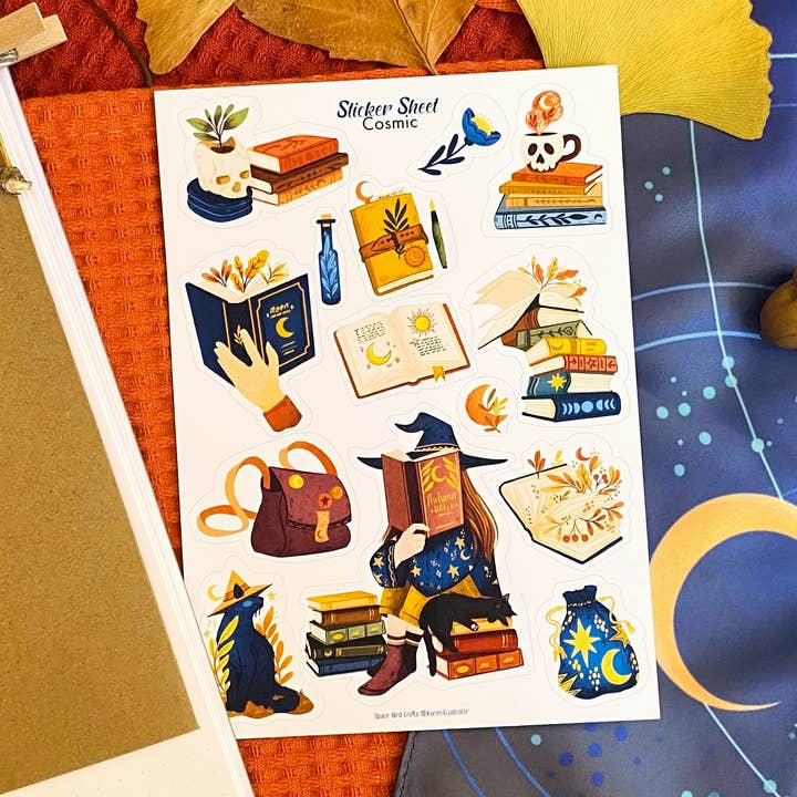 Folha Autocolante Cósmica Adesivo Decorativo por atacado de Split Moon Studios