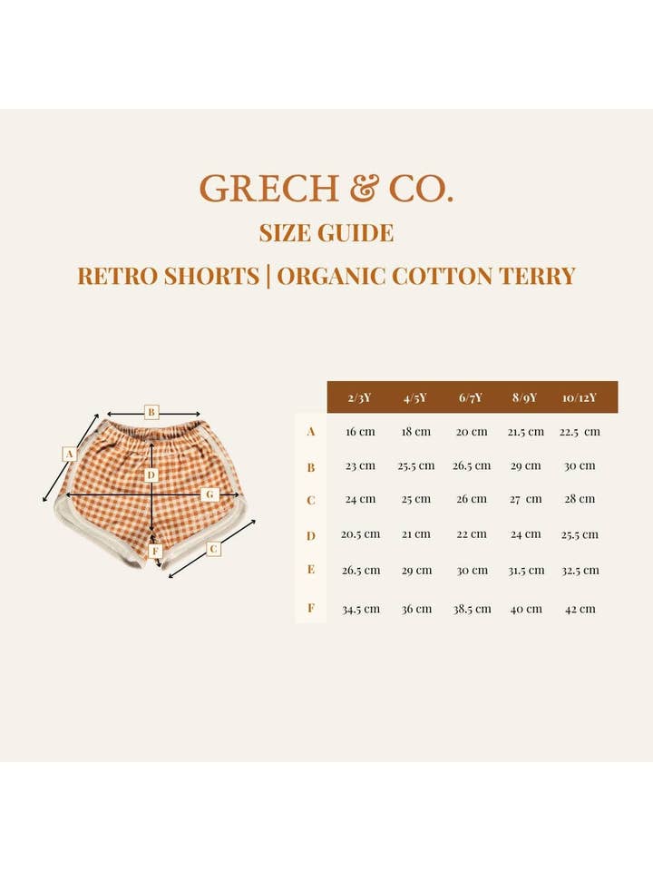 Sunset Meadow Retro Shorts | Organic Cotton Terry - | GCO2259 for wholesale on Faire3