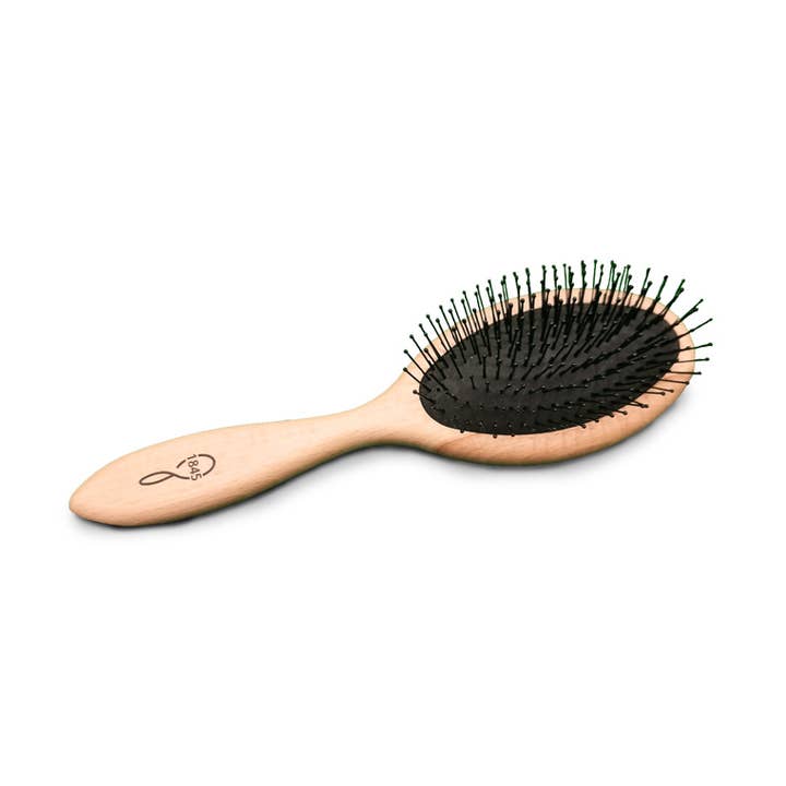 Large natural wooden hair brush for wholesale by Francbio