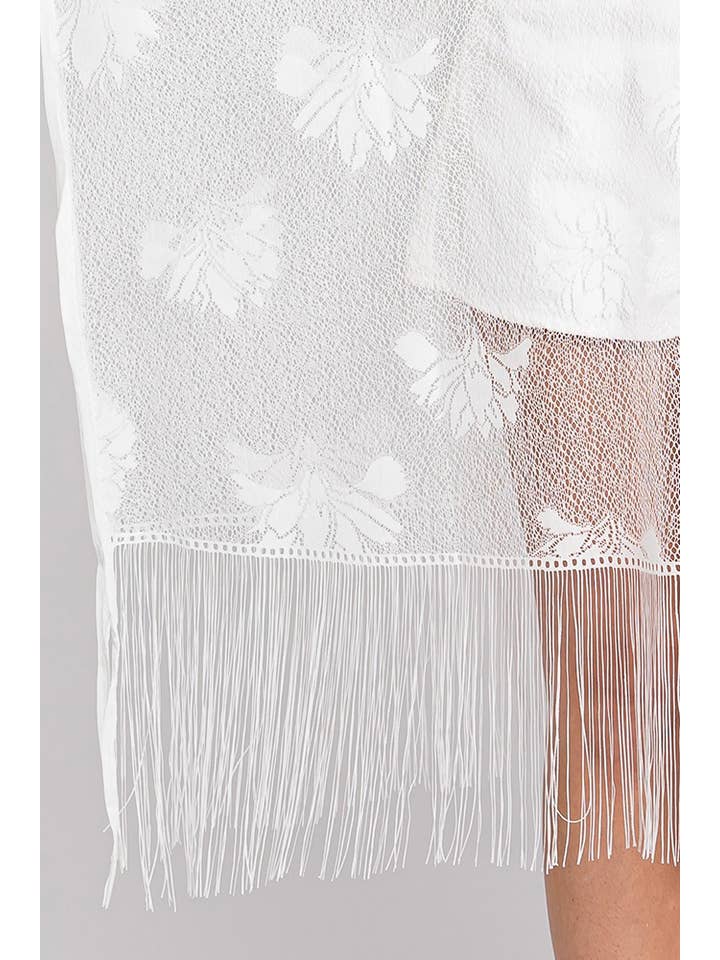 Hana - Wholesale Swim Cover Up - Women's - Floral Lace Summer Poncho Cover Up with Tassel12