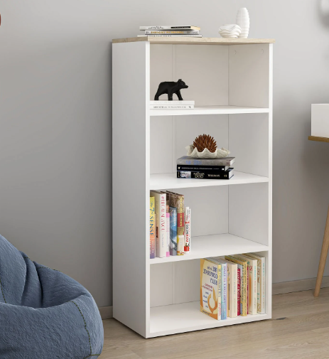 benjashop – wholesale Bookcase – 4-Compartment Bookcase - Senza/White3