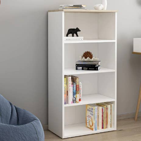 benjashop – wholesale Bookcase – 4-Compartment Bookcase - Senza/White3