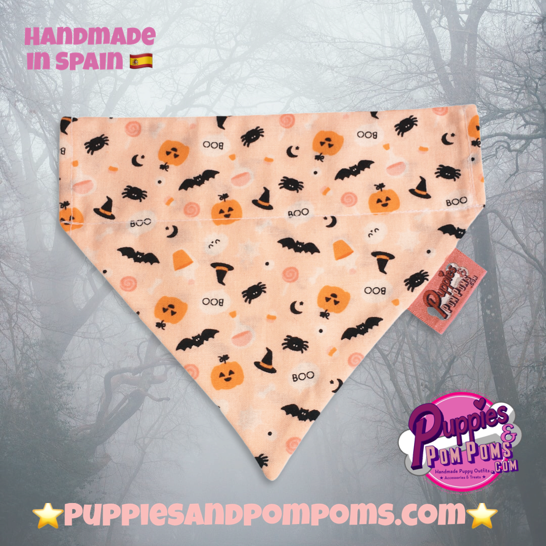 Puppies & Pom Poms - Wholesale Pet Bandana - Dog - Boo! Halloween Pumpkin & Creepy Critters Dog Bandana4