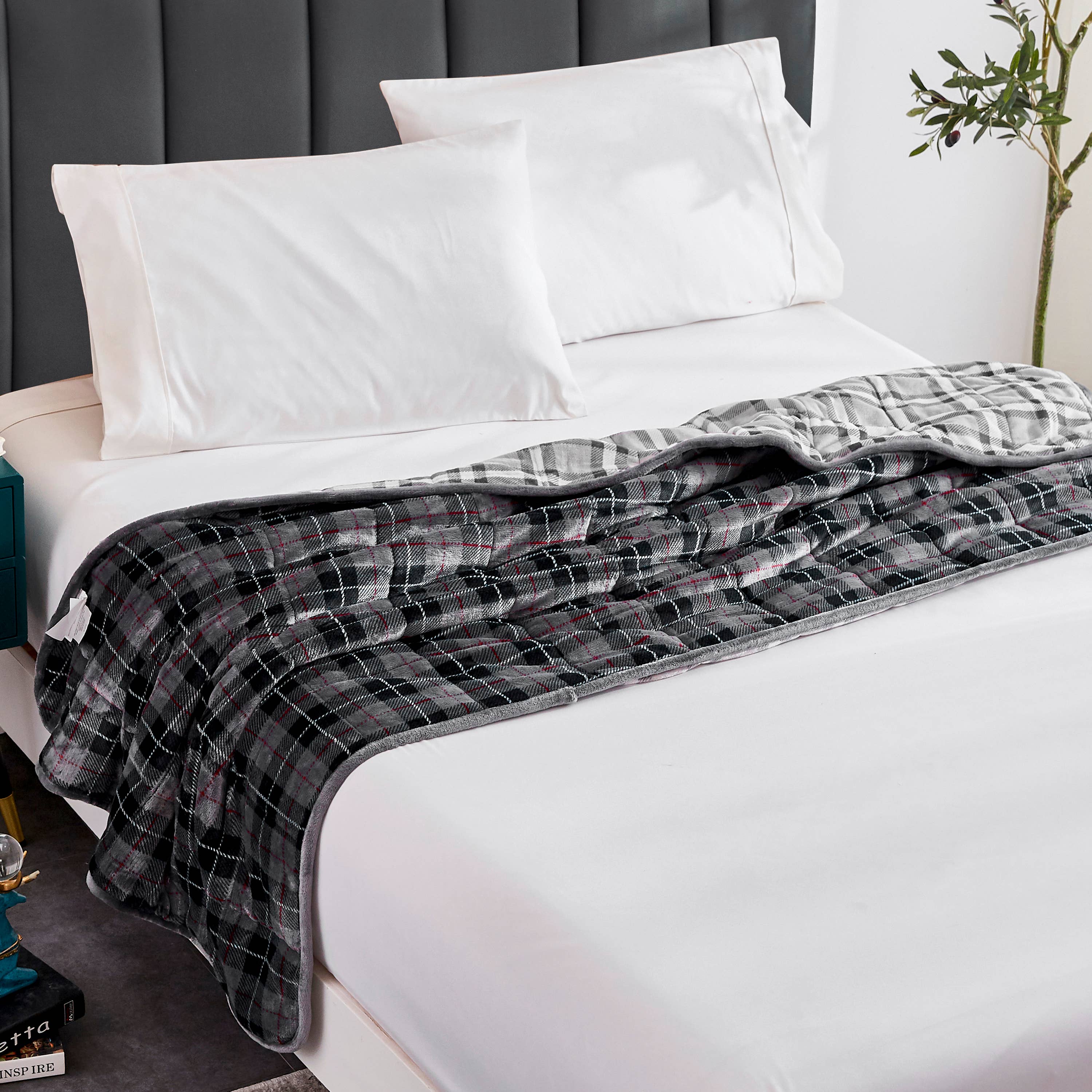 Sutton Home Fashions LLC – Manta para sofá por atacado – Cobertor Ponderado de Veludo a Veludo Dreamnest24