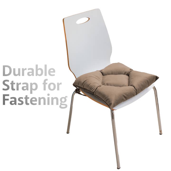 CASASRO - Venta al por mayor Cojines para sillas - CASASRO® Cojines para sillas de comedor | Juego de 4 de 40x40 cm | Tela de terciopelo suave lavable en 9 colores | Cojines con lazos para sujetar10