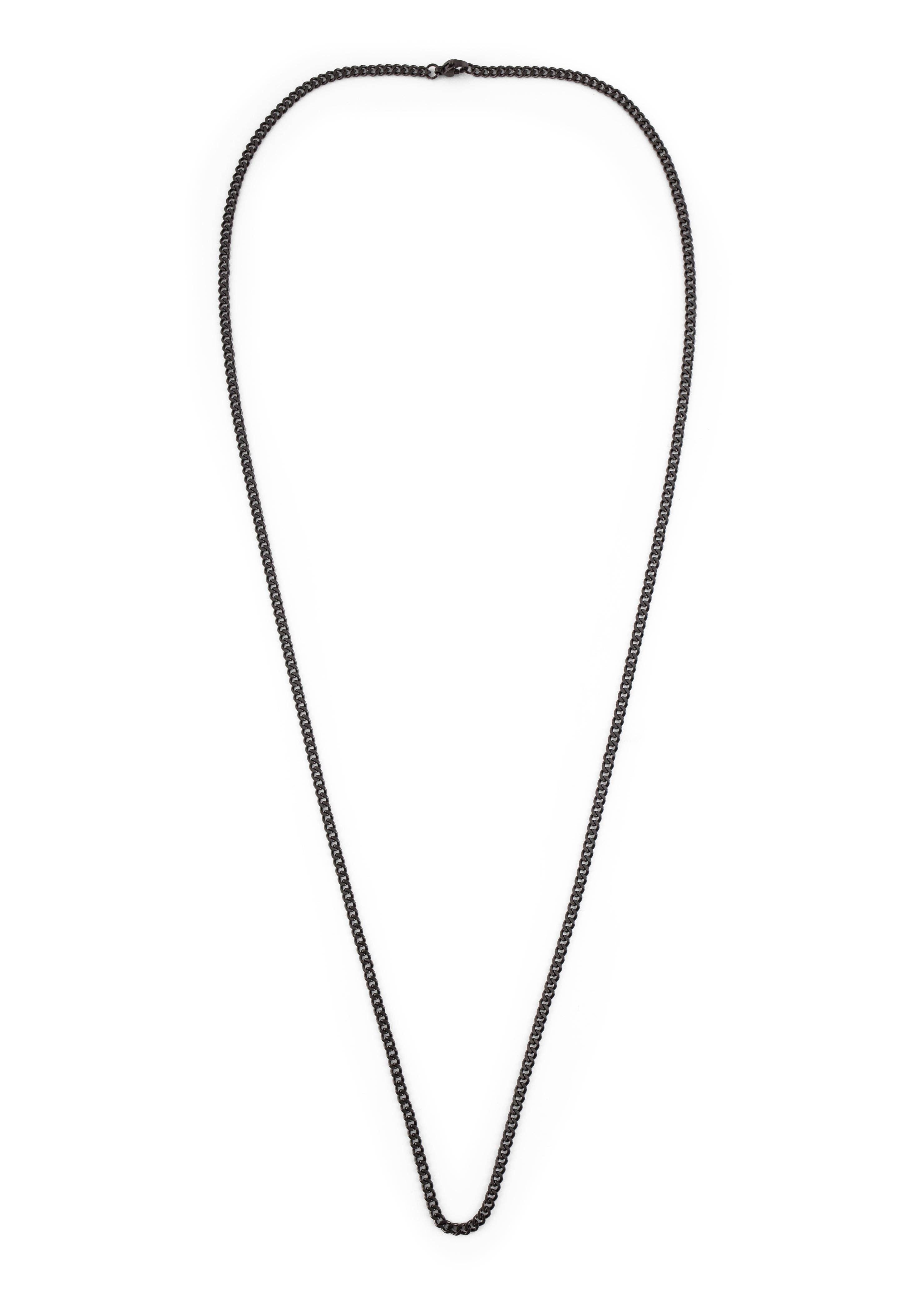 Blackskies – Großhandel Gliederhalskette – Fibra Chain Matte Black - 70cm - 3mm1