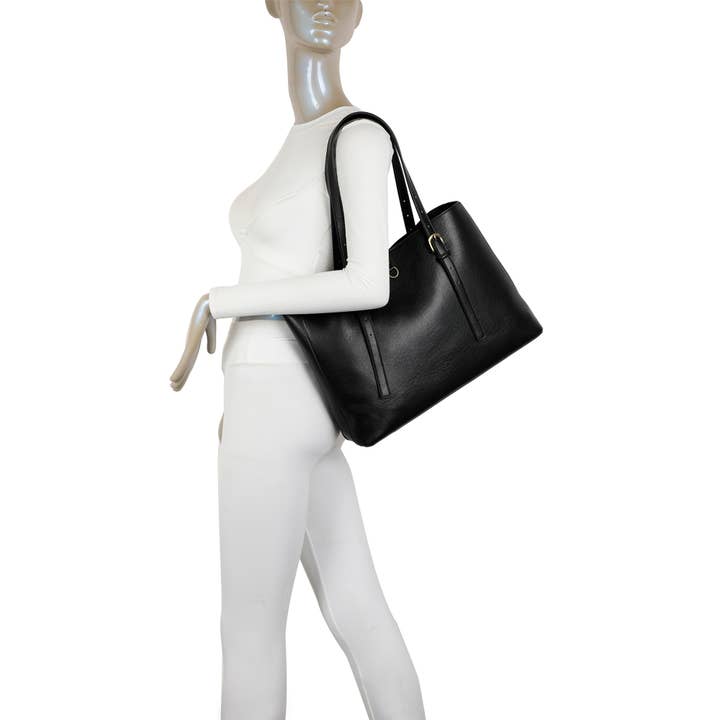 AMPERE CREATIONS - Wholesale Tote Bag - Women's - Isla Biodegradable Vegan Leather with detachable bag XL Tote