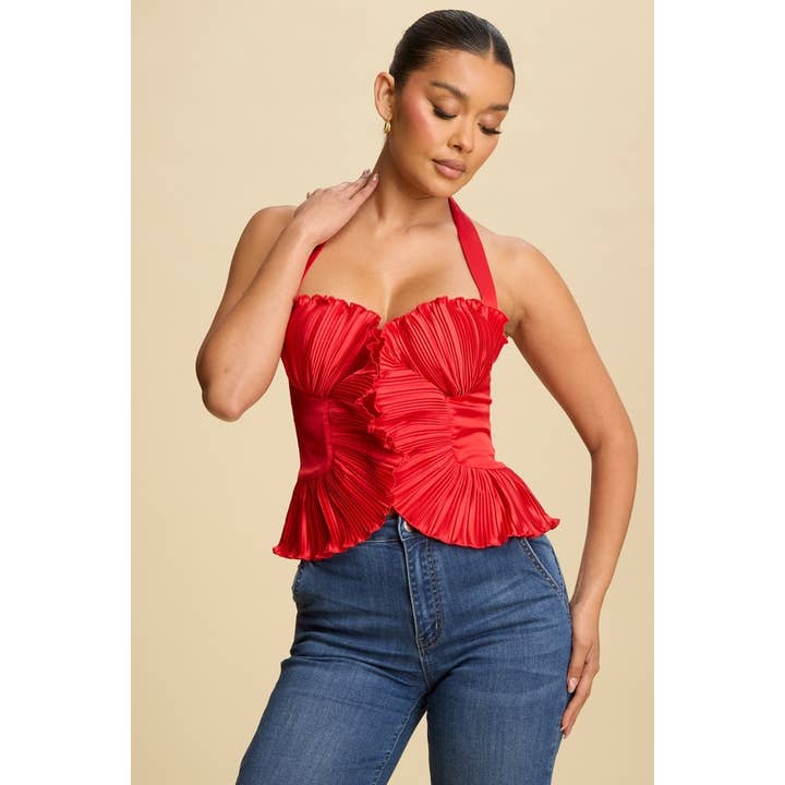 PEYTON PLEATED TOP for wholesale by Luxxel