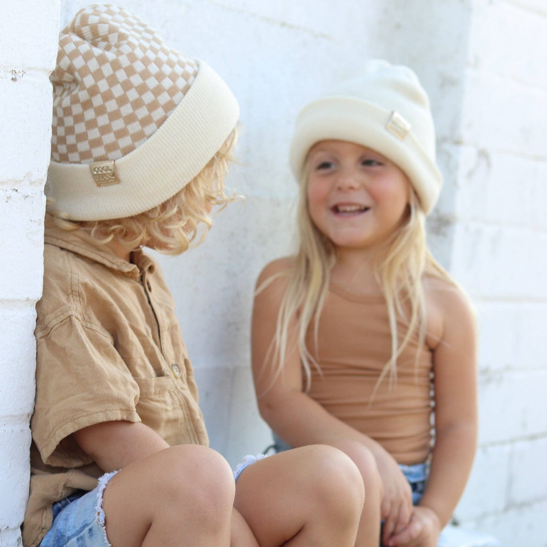 Cool Beanz - Wholesale Beanie - Women's - Check Yourself Reversible Beanie - Beige4