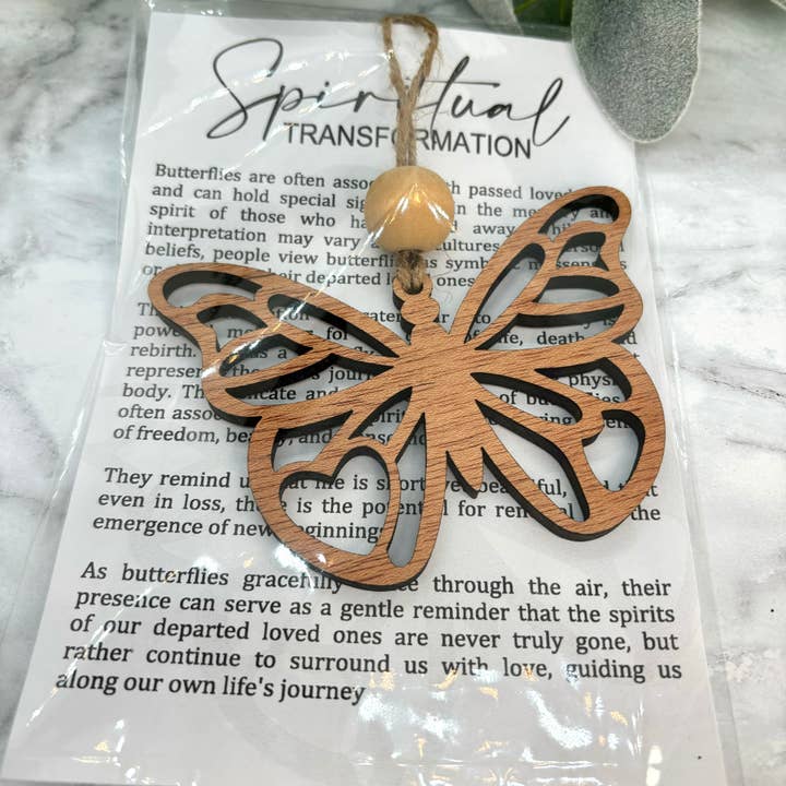 Harris Girl Creations - Wholesale Ornament - Butterfly Remembrance Story Card Ornament/Car Charm/ Bag