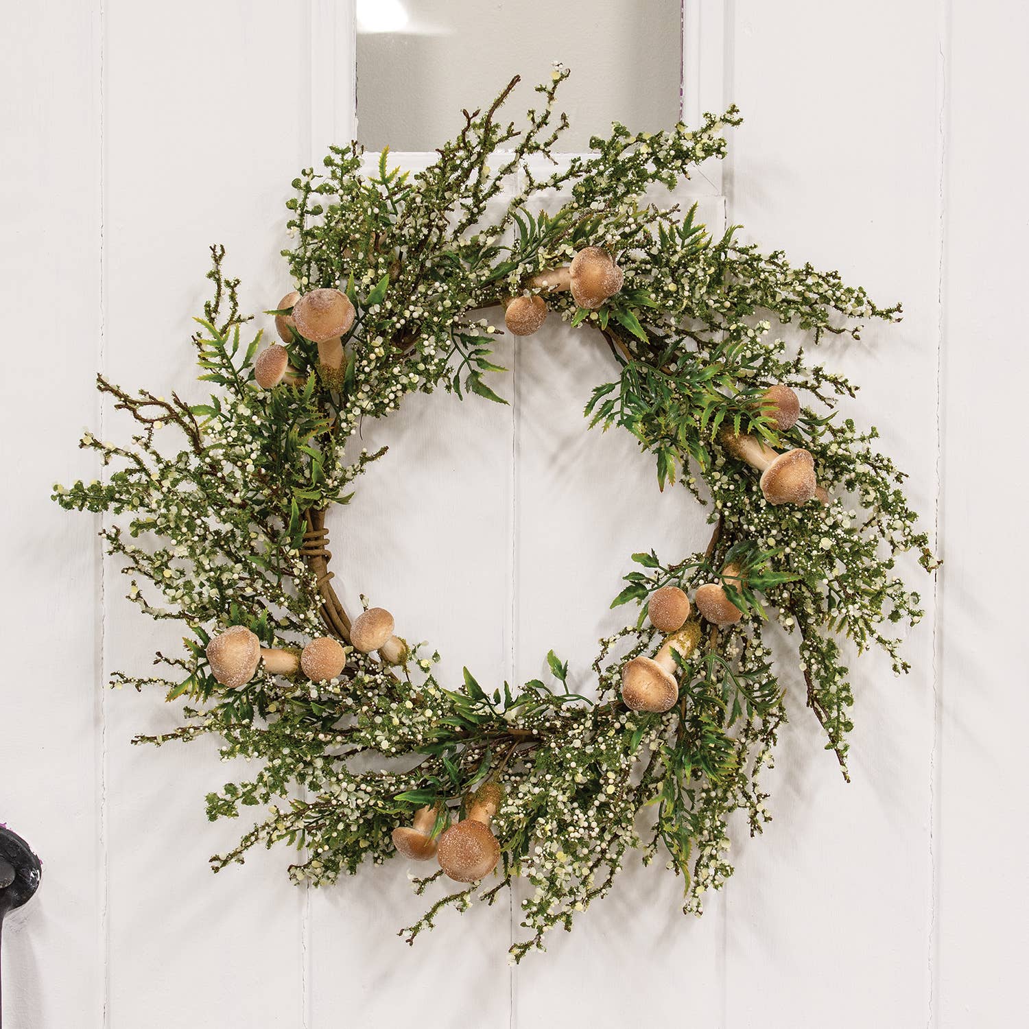 Saybrook Lane - Wholesale Wreath - Mossy Sprouting Mushroom Wreath - 24"1