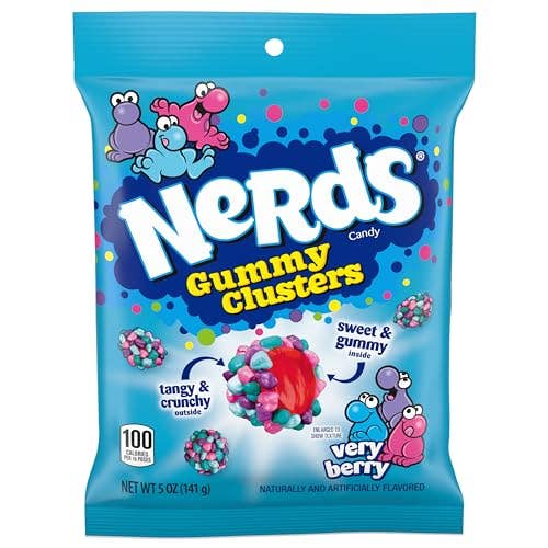 Nerds Gummy Cluster Very Berry Peg Bag 5 oz Single Bag for wholesale by Shop The King