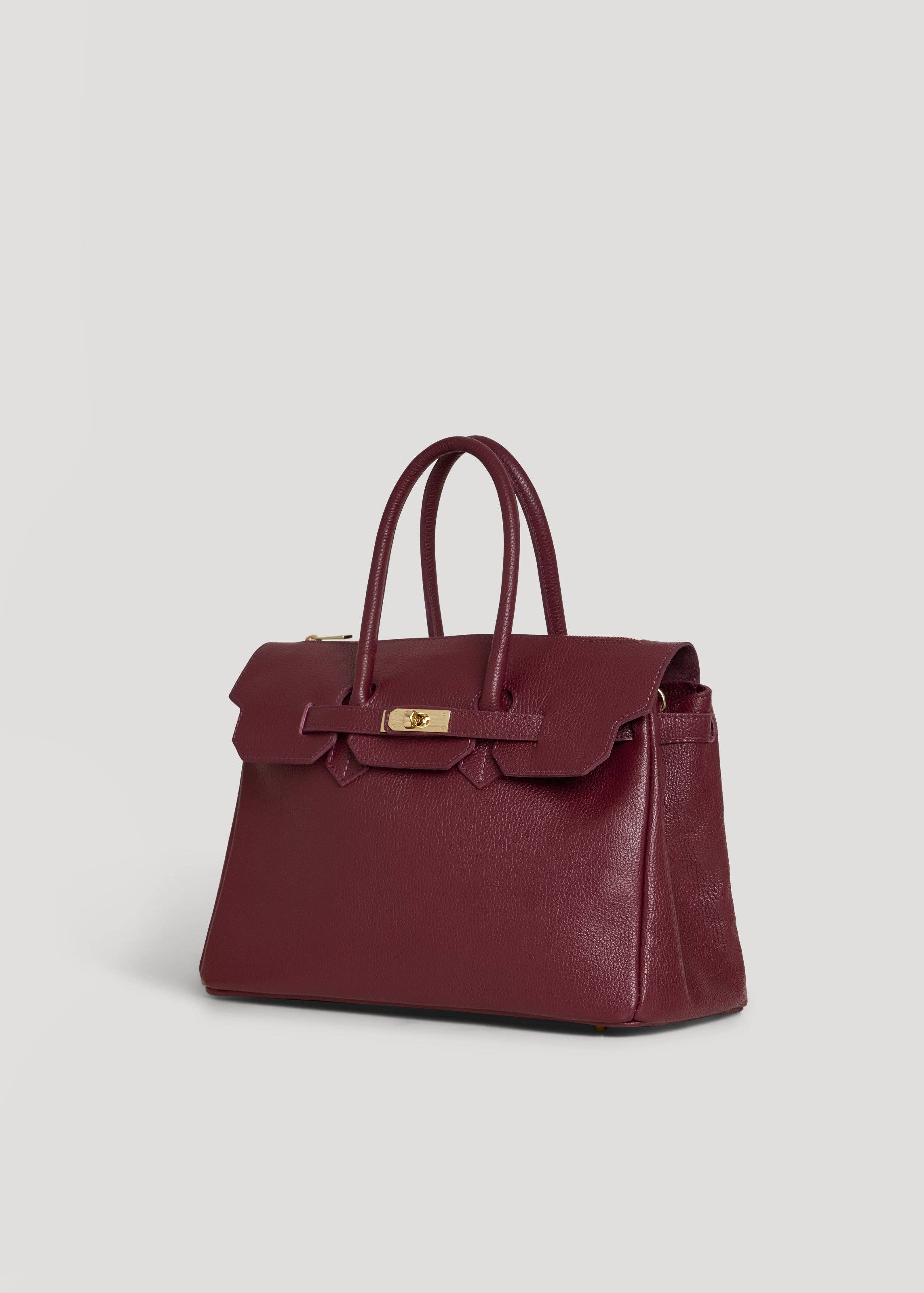 Prestige Milano – Engroshandel Tote bag - Dame – Elizabeth taske i bordeaux Togo-læder1
