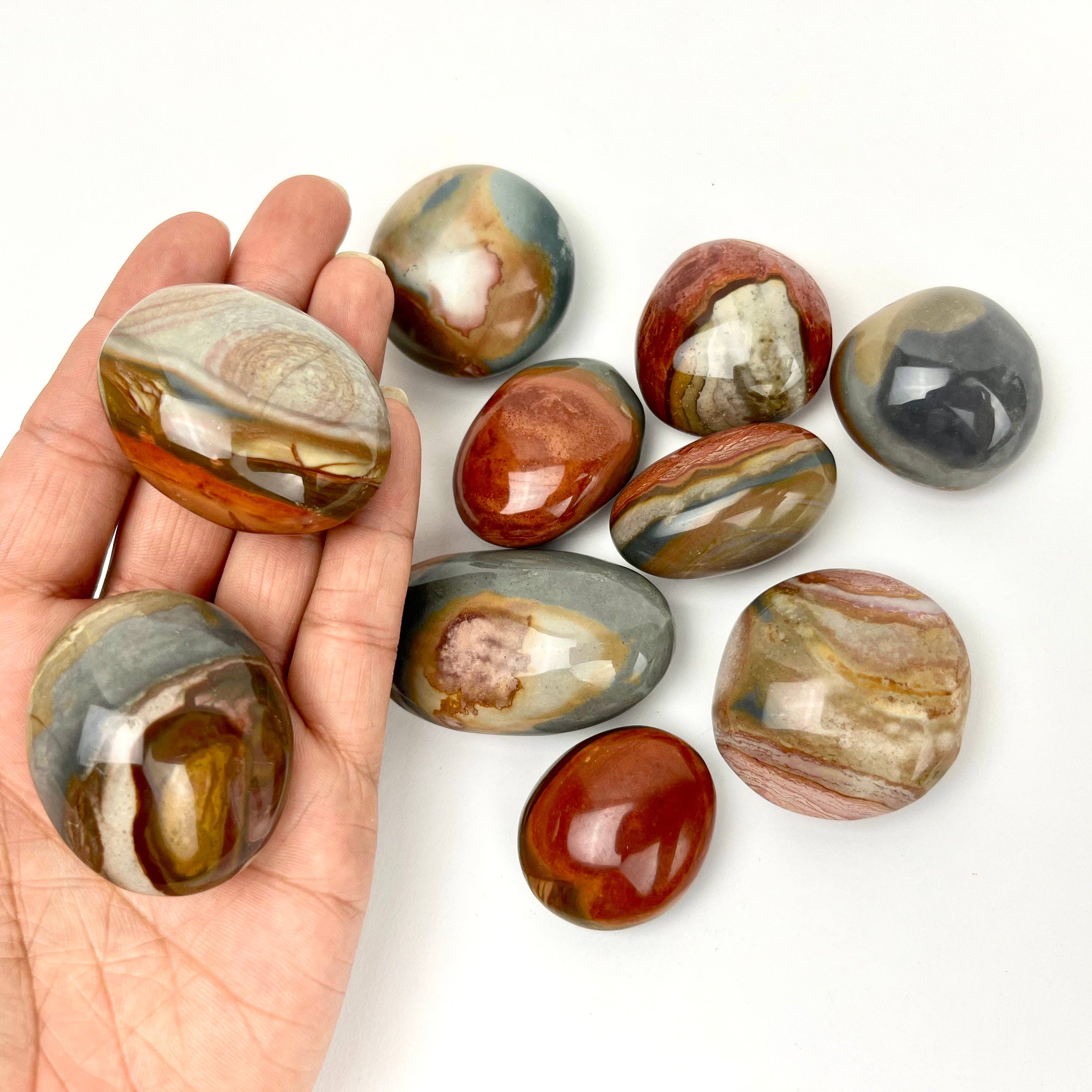Pelham Grayson Rose – wholesale Spiritual stone/crystal – Polychrome "Desert" Jasper| Palmstone | 30-40mm | Madagascar0