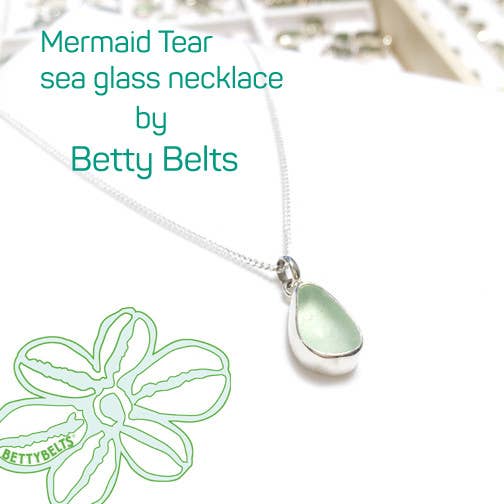 Betty Belts | Ocean Lovers® - Wholesale Pendant/Charm Necklace - Mermaid Tear Genuine Sea Glass Necklace1
