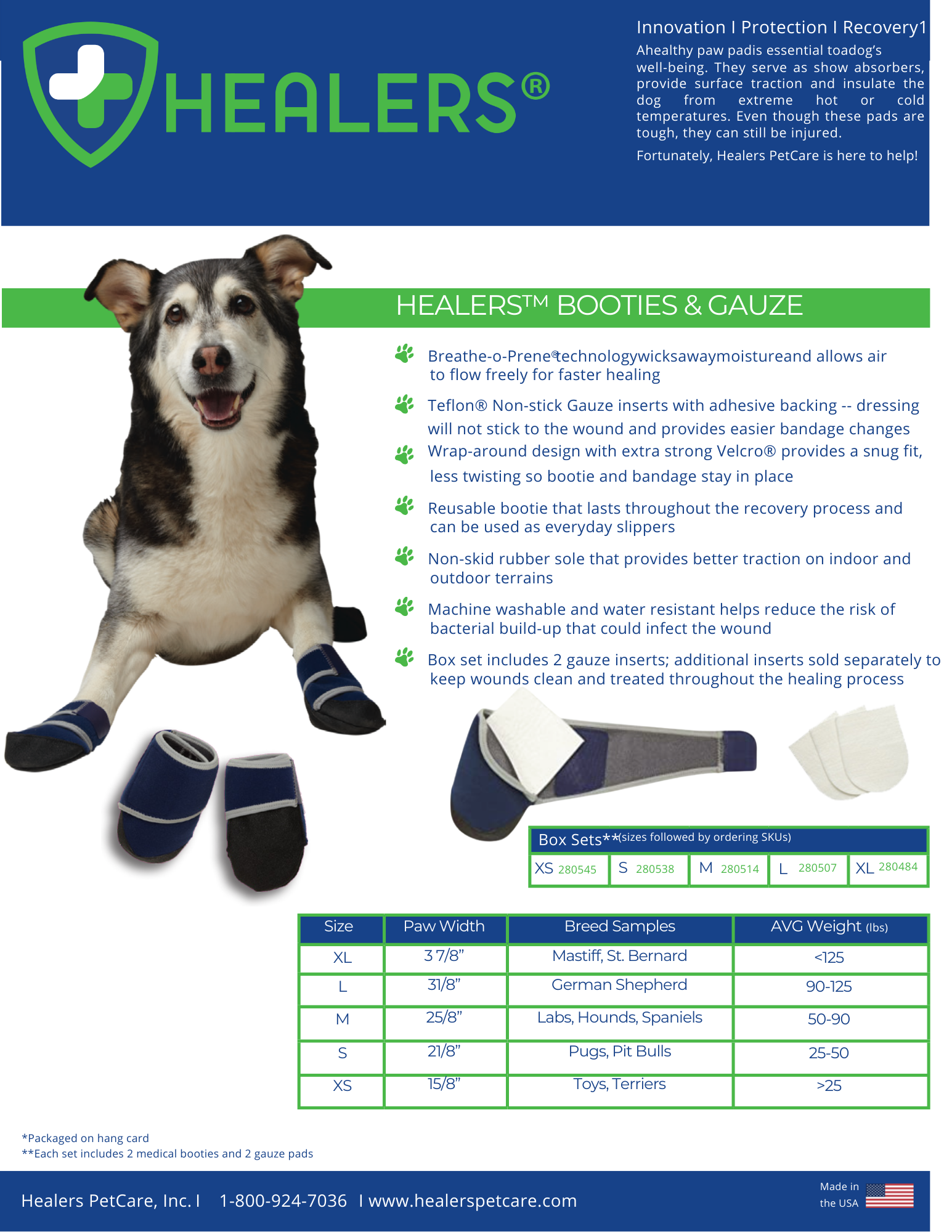 Healers PetCare – wholesale Pet paw protection – Healers Medical Booties15