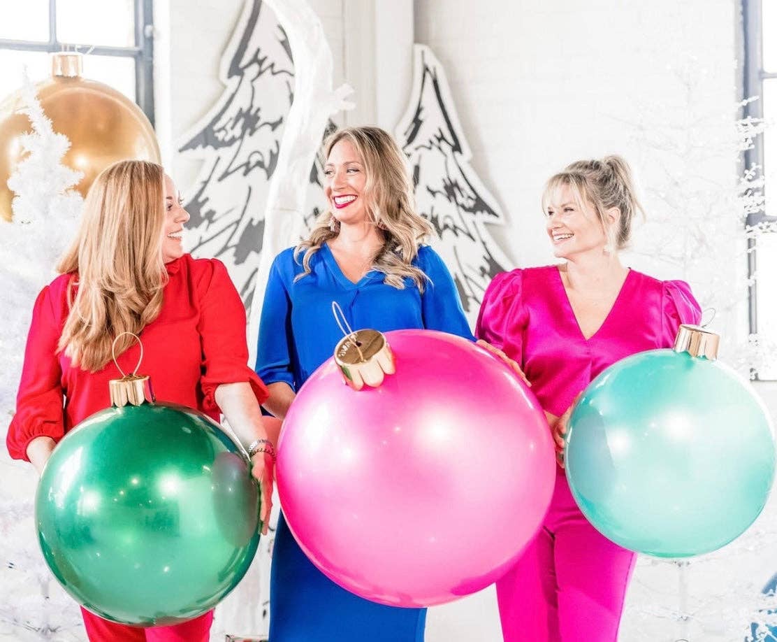 RACHEL GEORGE - Wholesale Ornament - Holiball Pink Inflatable Ornament - Medium 18”2