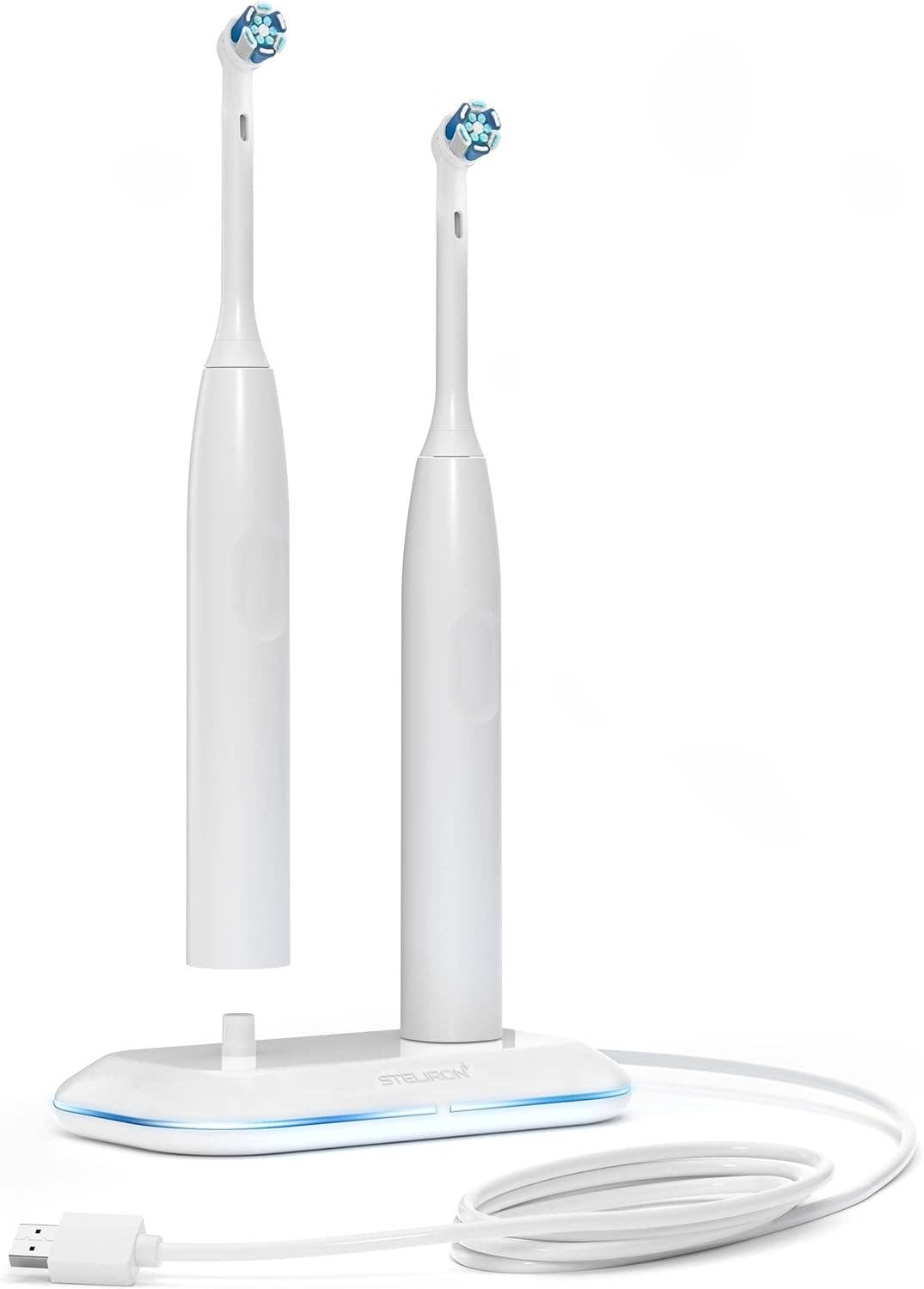 Infinite Basics - Wholesale Tandenborstel - Universele oplader voor elektrische tandenborstels - compatibel met Philips Sonicare- en Oral-B-modellen, enkele/dubbele oplaadpoorten3