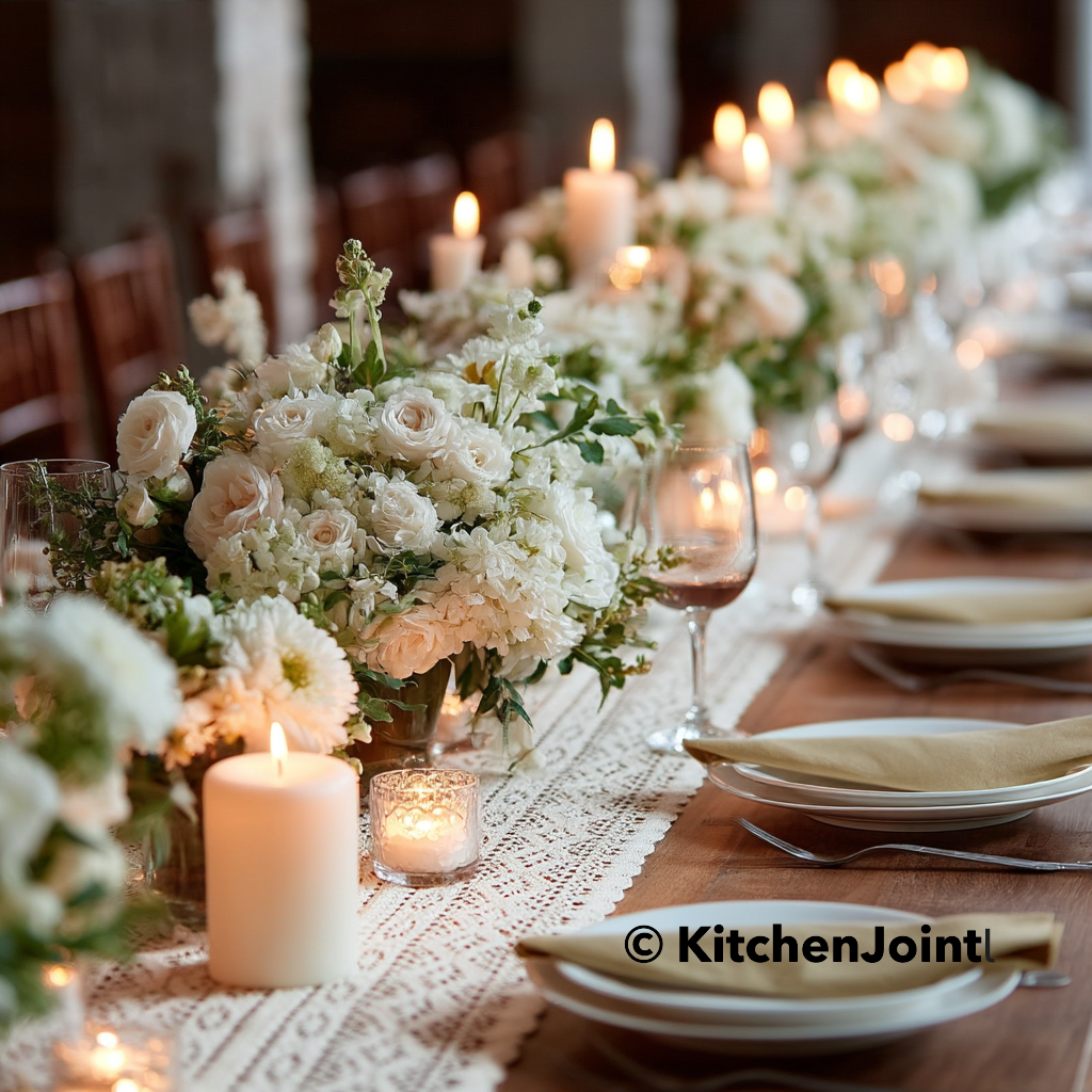 kitchenjoint – wholesale Table runner – Crochet Lace Table Runner – Handmade Boho Elegance | Neutral2