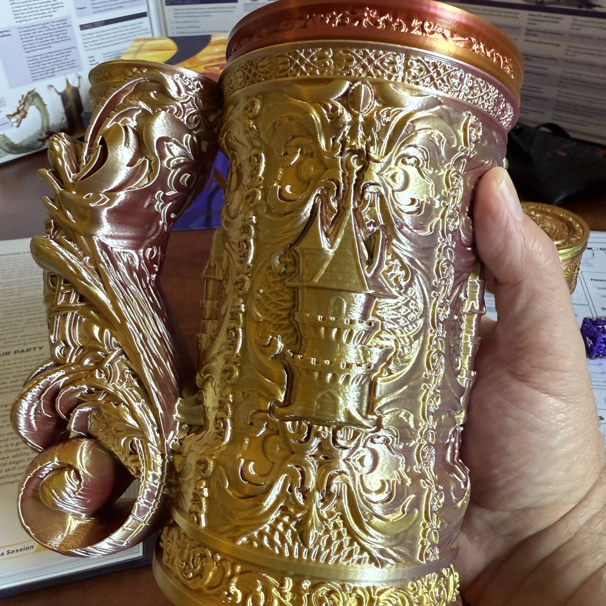 American Carver LLC - Wholesale Dice - Wizard Castle Dice Tower Tankard | TTRPG, D&D, Daggerheart9