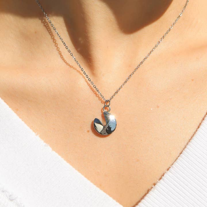 WJW - Wholesale Individual Charm/Pendant - 18K Gold PVD Stainless Steel Fortune Cookie Charm