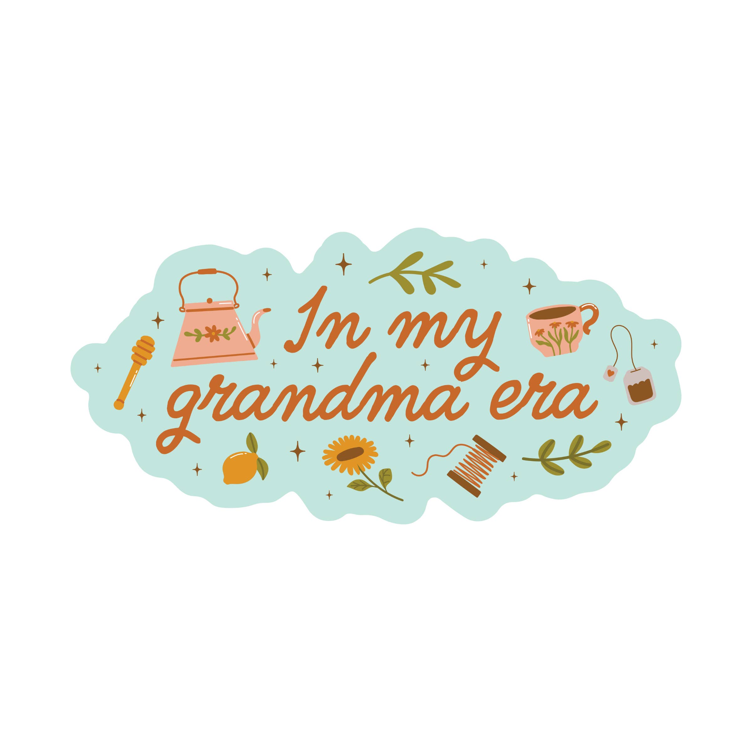 Juju and Moxie - Wholesale Sticker - Funny Women Stitch Tea Knit High Quality Vinyl Sticker0