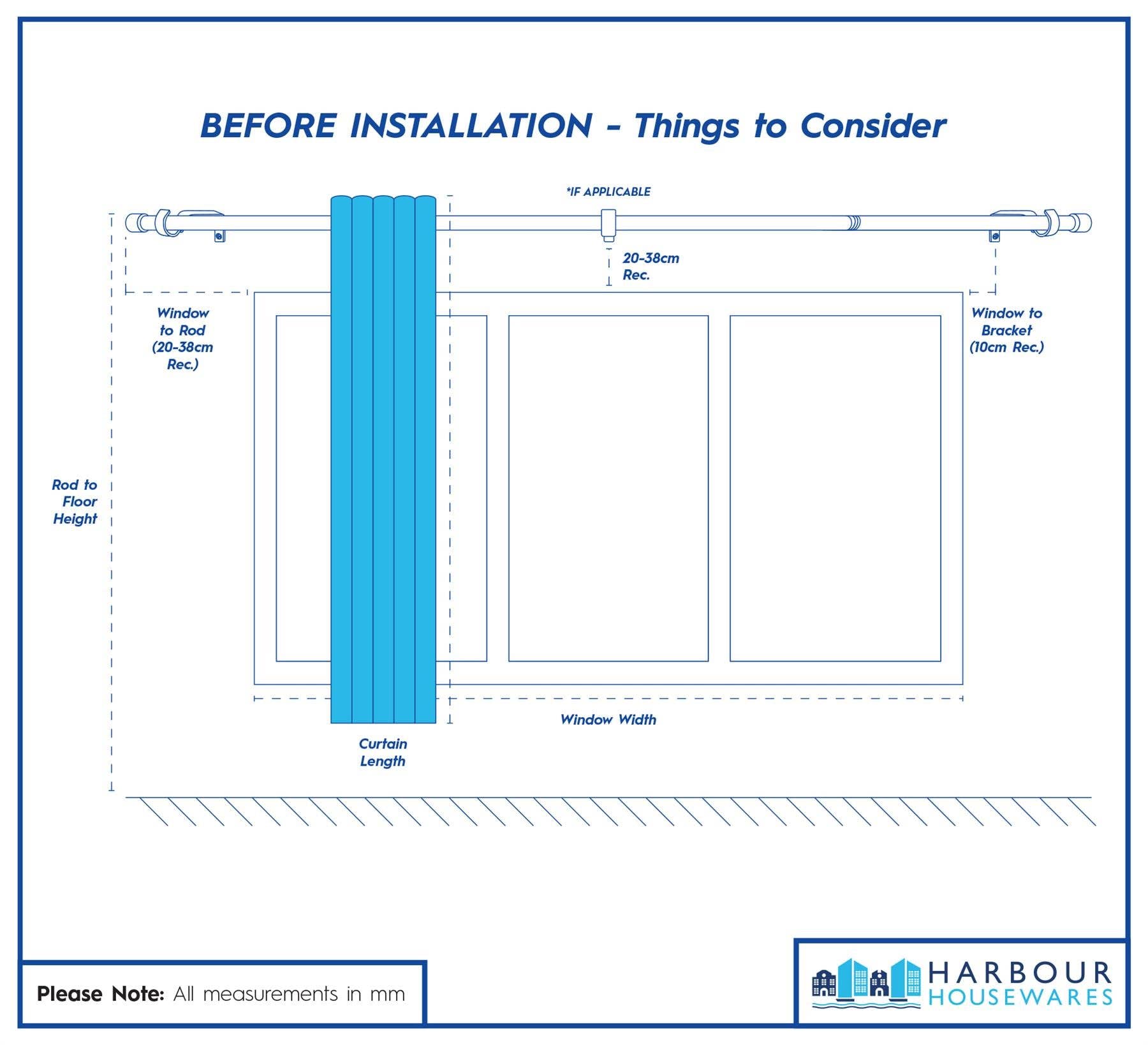 Rinkit Ltd - Wholesale Curtain Rod - Extendable Metal Curtain Pole Kit - 83 to 120cm5